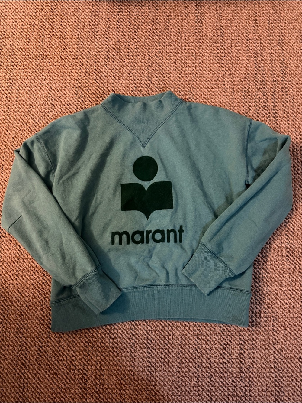 Moss green Isabel Marant Etoile sweatshirt with mock neck